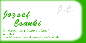jozsef csanki business card